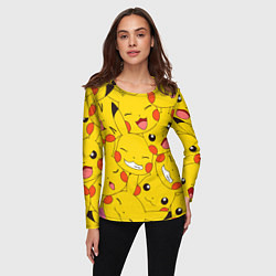 Лонгслив женский Pikachu, цвет: 3D-принт — фото 2