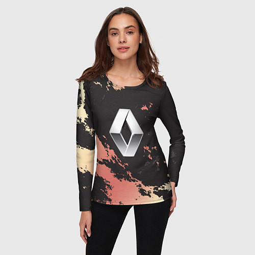 Женский лонгслив Renault спина / 3D-принт – фото 3