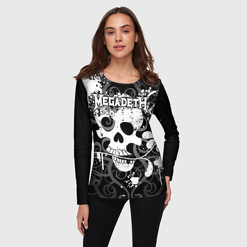Женский лонгслив Megadeth / 3D-принт – фото 3