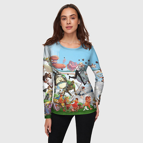 Женский лонгслив Studio Ghibli / 3D-принт – фото 3