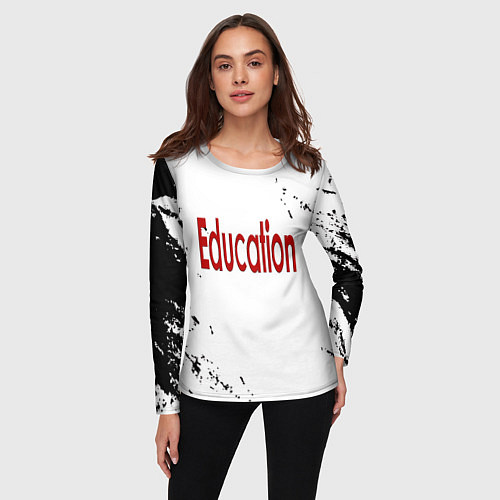 Женский лонгслив SEX EDUCATION / 3D-принт – фото 3