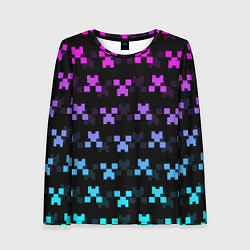 Лонгслив женский MINECRAFT CREEPER NEON, цвет: 3D-принт