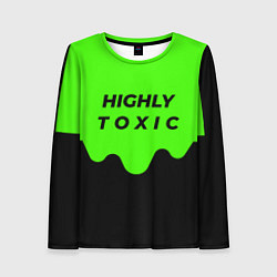 Лонгслив женский HIGHLY toxic 0 2, цвет: 3D-принт