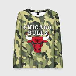 Лонгслив женский CHICAGO BULLS, цвет: 3D-принт