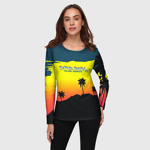 Женский лонгслив HOTLINE MIAMI2 / 3D-принт – фото 3