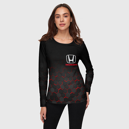 Женский лонгслив HONDA / 3D-принт – фото 3