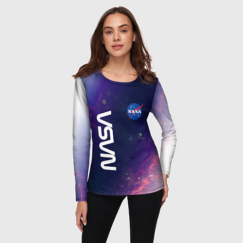 Женский лонгслив NASA НАСА / 3D-принт – фото 3