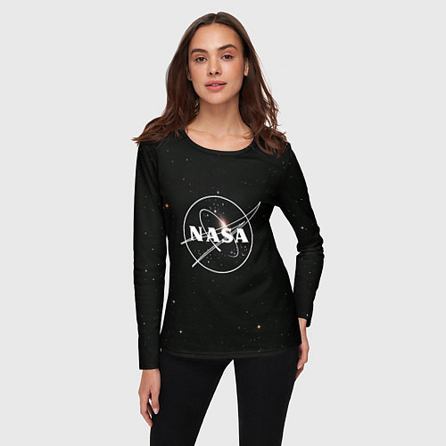 Женский лонгслив NASA l НАСА S / 3D-принт – фото 3