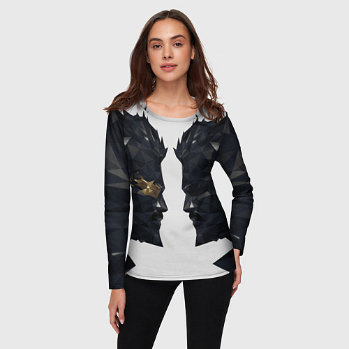 Женский лонгслив Отражение Адама Дженсена Deus Ex / 3D-принт – фото 3