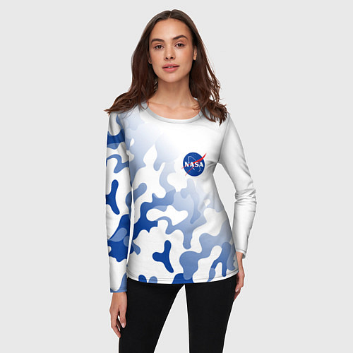 Женский лонгслив NASA НАСА / 3D-принт – фото 3