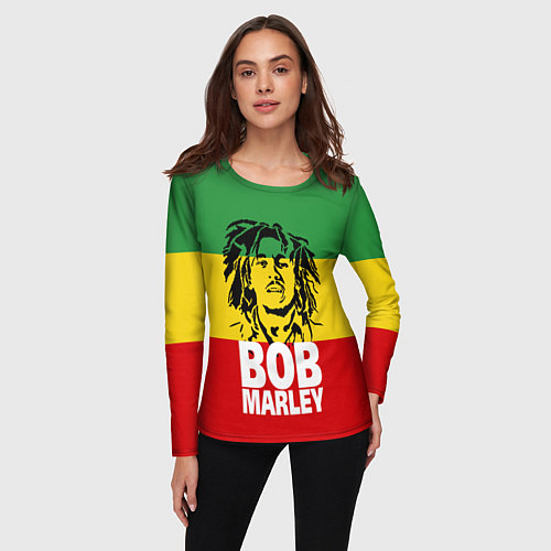 Женский лонгслив Bob Marley / 3D-принт – фото 3