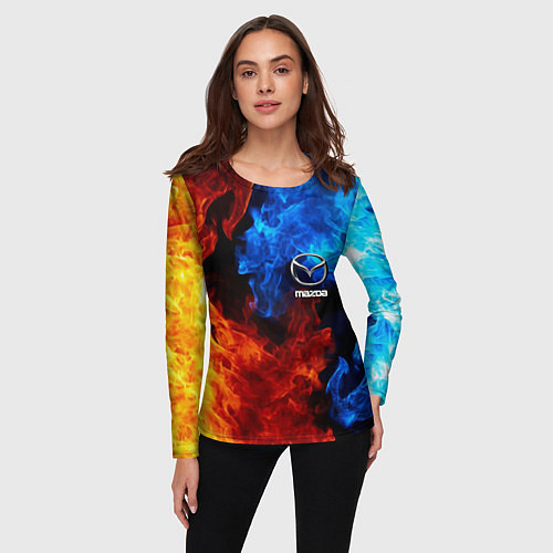Женский лонгслив MAZDA / 3D-принт – фото 3