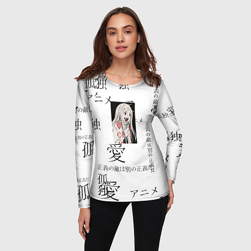 Женский лонгслив Сиро Страна чудес смертников / 3D-принт – фото 3