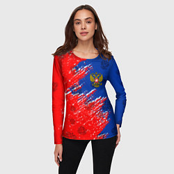 Лонгслив женский Патриот России, цвет: 3D-принт — фото 2