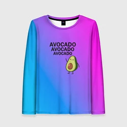 Лонгслив женский Авокадо, цвет: 3D-принт