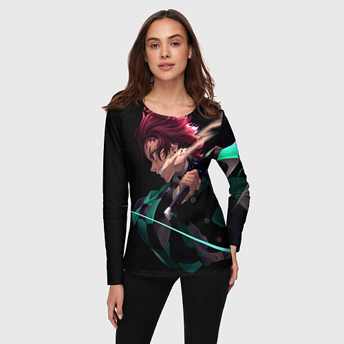Женский лонгслив ТАНДЖИРО / 3D-принт – фото 3