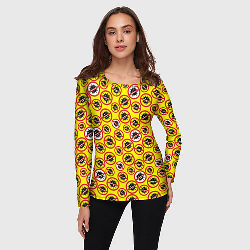 Женский лонгслив COVID-19 / 3D-принт – фото 3