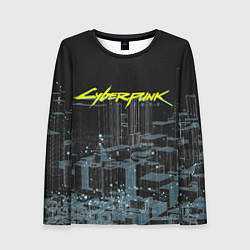 Лонгслив женский Город CYBERPUNK 2077, цвет: 3D-принт