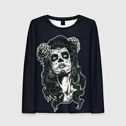 Лонгслив женский Санта Муэрте, цвет: 3D-принт