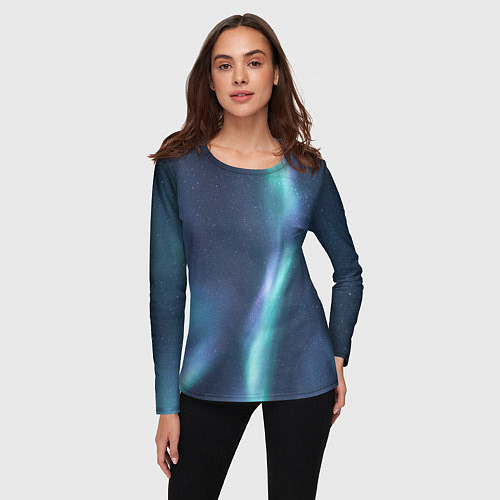 Женский лонгслив Северное Сияние / 3D-принт – фото 3