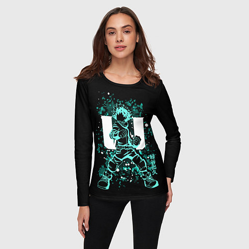 Женский лонгслив Моя геройская академия, Дэку / 3D-принт – фото 3