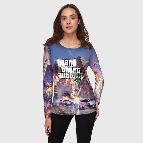 Женский лонгслив ЭКШЕН Grand Theft Auto V / 3D-принт – фото 3