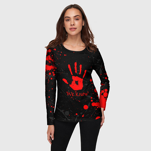 Женский лонгслив WE KNOW TES / 3D-принт – фото 3