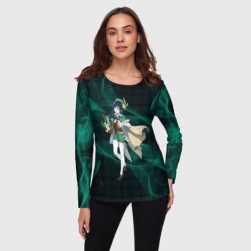 Женский лонгслив Genshin Impact - Venti / 3D-принт – фото 3