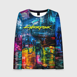 Лонгслив женский Сyberpunk City, цвет: 3D-принт