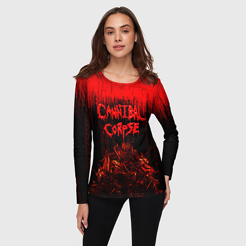 Женский лонгслив CANNIBAL CORPSE / 3D-принт – фото 3