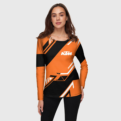 Женский лонгслив KTM КТМ SPORT / 3D-принт – фото 3