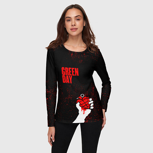Женский лонгслив Green day / 3D-принт – фото 3