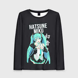 Лонгслив женский Hatsune Miku Хацунэ Мику, цвет: 3D-принт