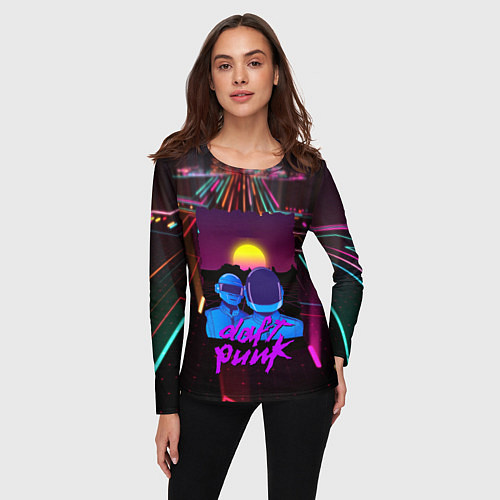 Женский лонгслив Daft Punk Electrix / 3D-принт – фото 3