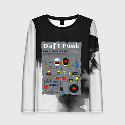 Лонгслив женский Daft punk modern, цвет: 3D-принт