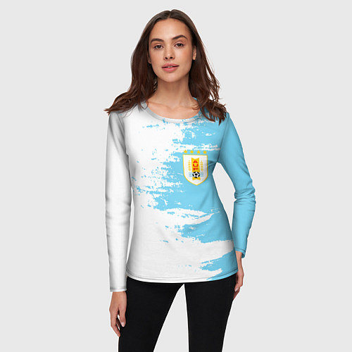 Женский лонгслив Сборная Уругвая / 3D-принт – фото 3