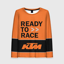 Лонгслив женский KTM READY TO RACE Z, цвет: 3D-принт