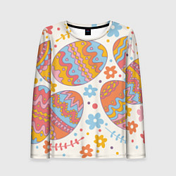 Лонгслив женский Пасха, цвет: 3D-принт