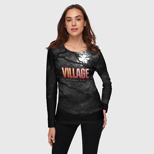 Женский лонгслив Resident Evil: Village $$$ / 3D-принт – фото 3