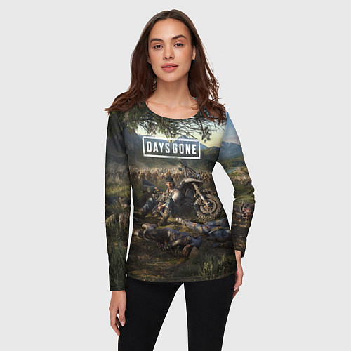 Женский лонгслив Days gone Дикон и толпа фриков / 3D-принт – фото 3