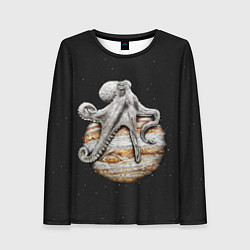 Лонгслив женский Planetary Octopus, цвет: 3D-принт