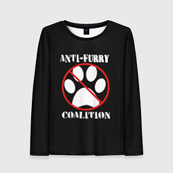 Лонгслив женский Anti-Furry coalition, цвет: 3D-принт