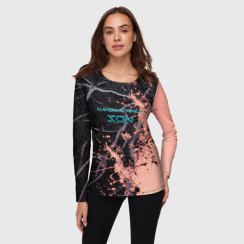 Женский лонгслив MGR - Nanomachines Son / 3D-принт – фото 3