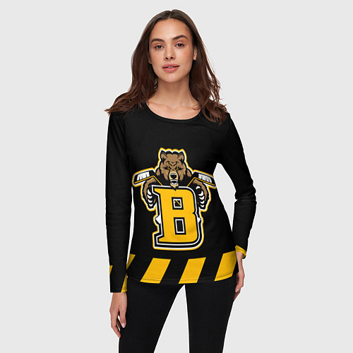 Женский лонгслив BOSTON BRUINS / 3D-принт – фото 3