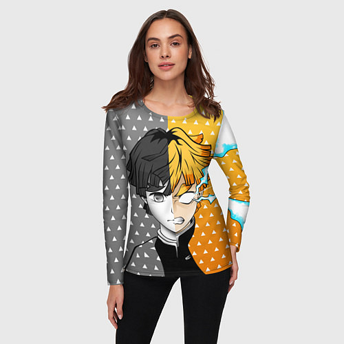 Женский лонгслив ПУТЬ ЗЕНИЦУ КЛИНОК / 3D-принт – фото 3