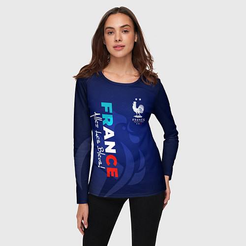 Женский лонгслив Сборная Франции / 3D-принт – фото 3