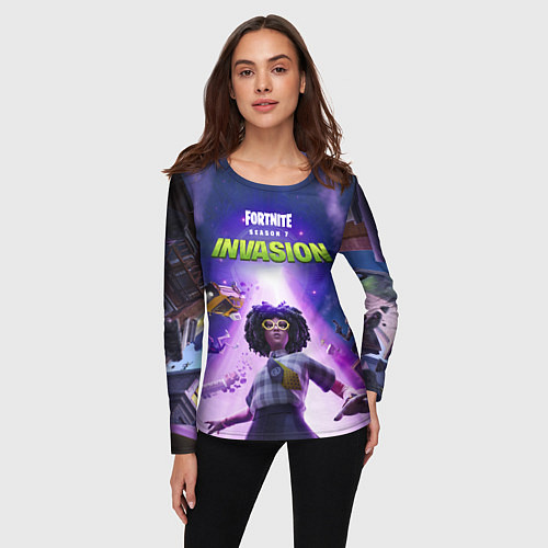 Женский лонгслив FORTNITE 7 СЕЗОН 2 ЧАСТЬ / 3D-принт – фото 3