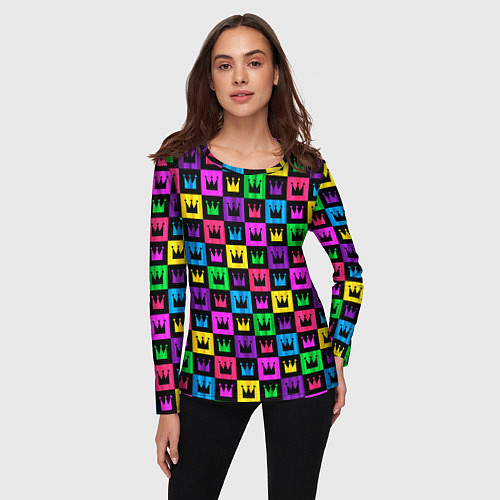 Женский лонгслив Король / 3D-принт – фото 3