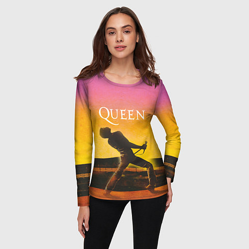 Женский лонгслив Queen Freddie Mercury Z / 3D-принт – фото 3
