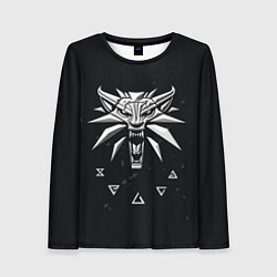 Лонгслив женский THE WITCHER СЕРЫЙ ЛОГОТИП, цвет: 3D-принт